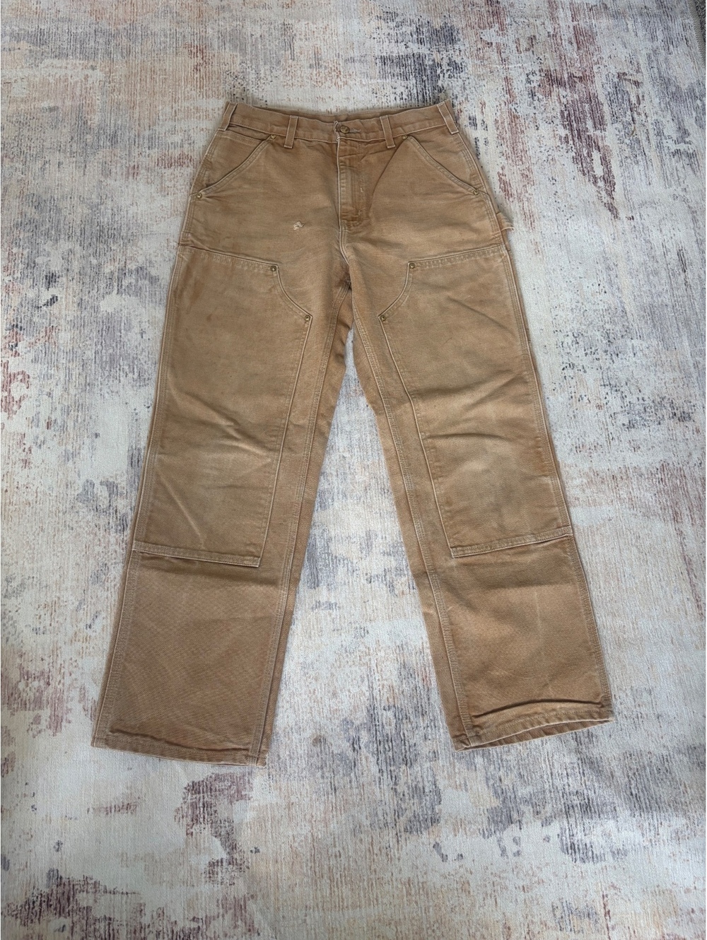 Carhartt double knee loose original fit tan 30 x 30
